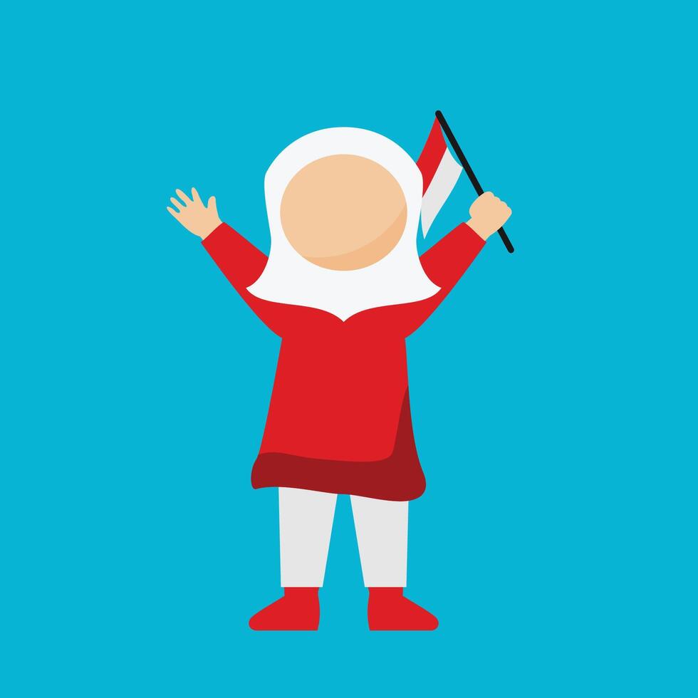 Dirgahayu Indonesia Character Design vector