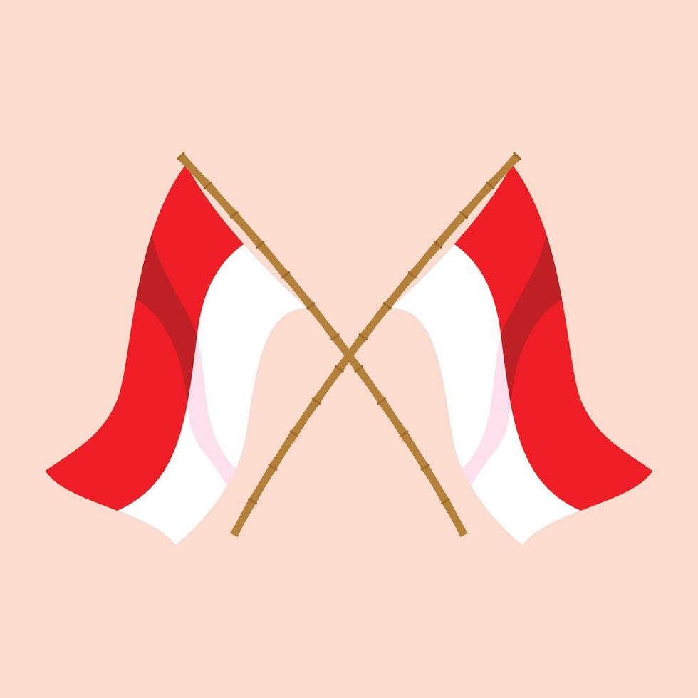 Dirgahayu Indonesia Element Character Illustration vector