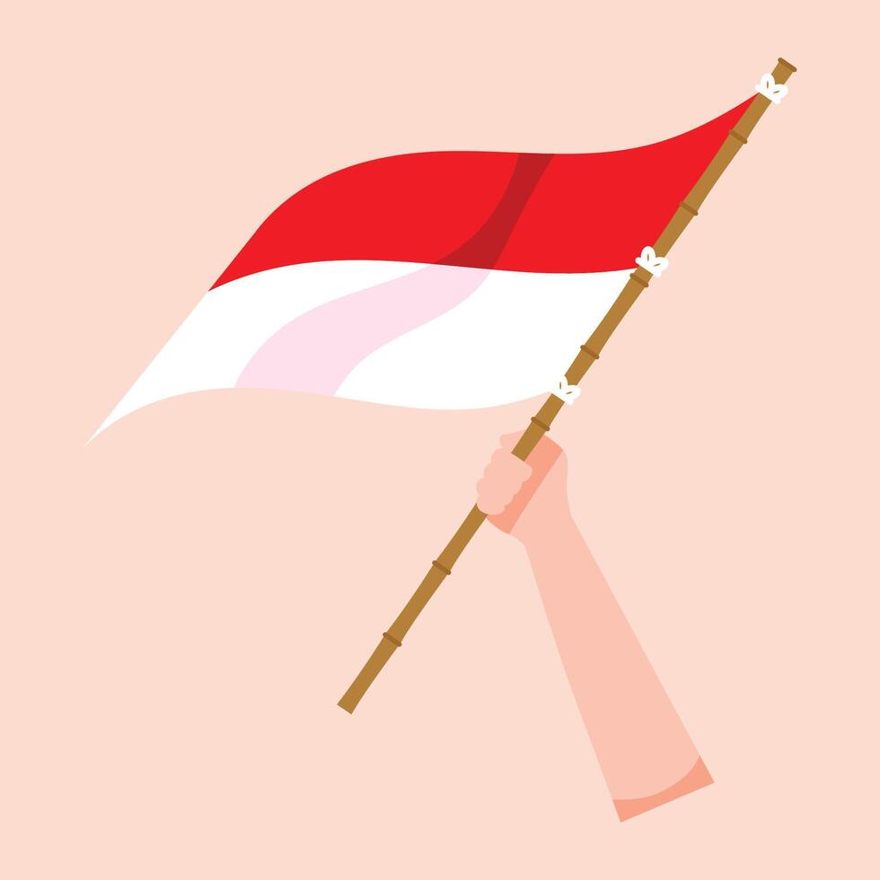 Dirgahayu Indonesia Element Character Illustration vector