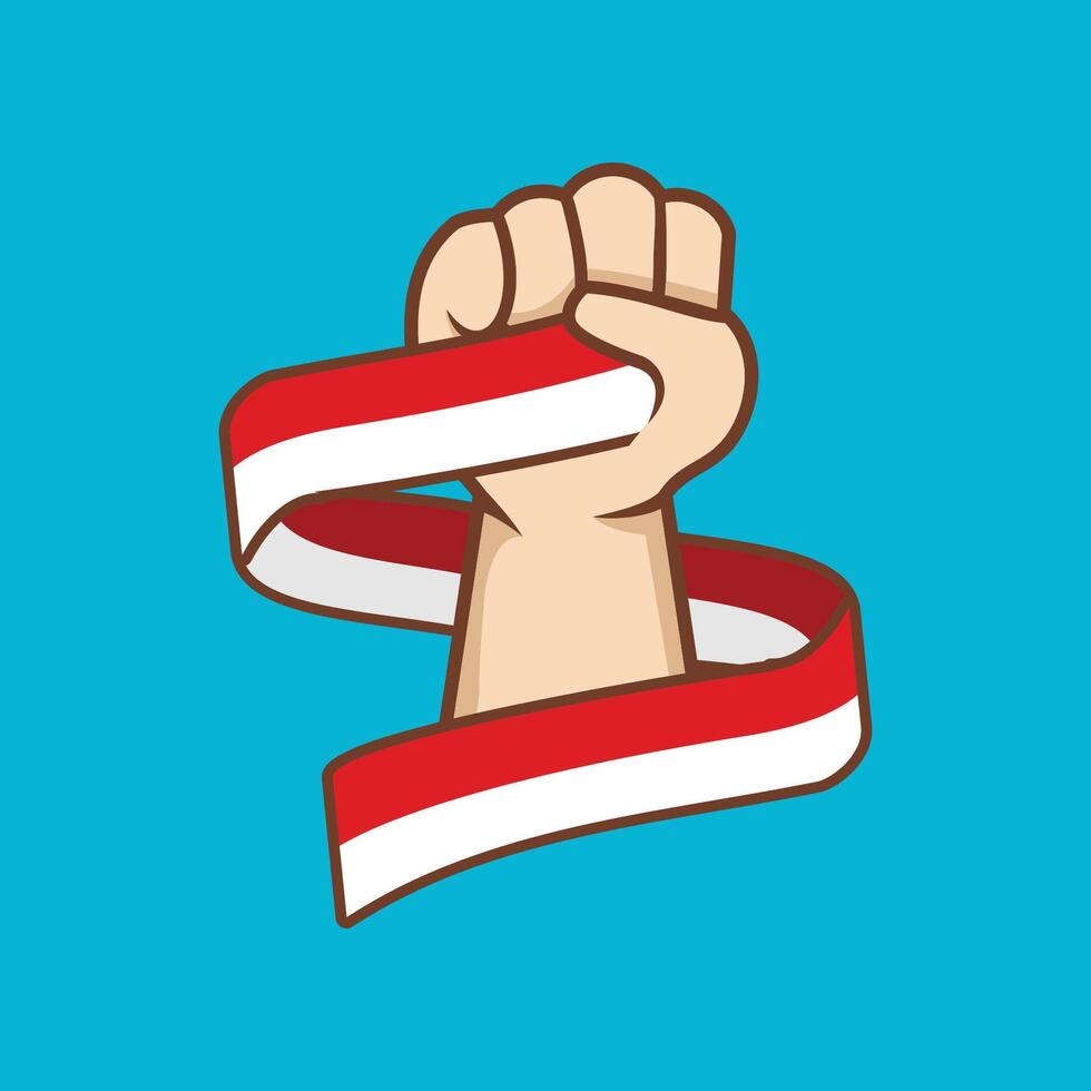Dirgahayu Indonesia Character Design vector