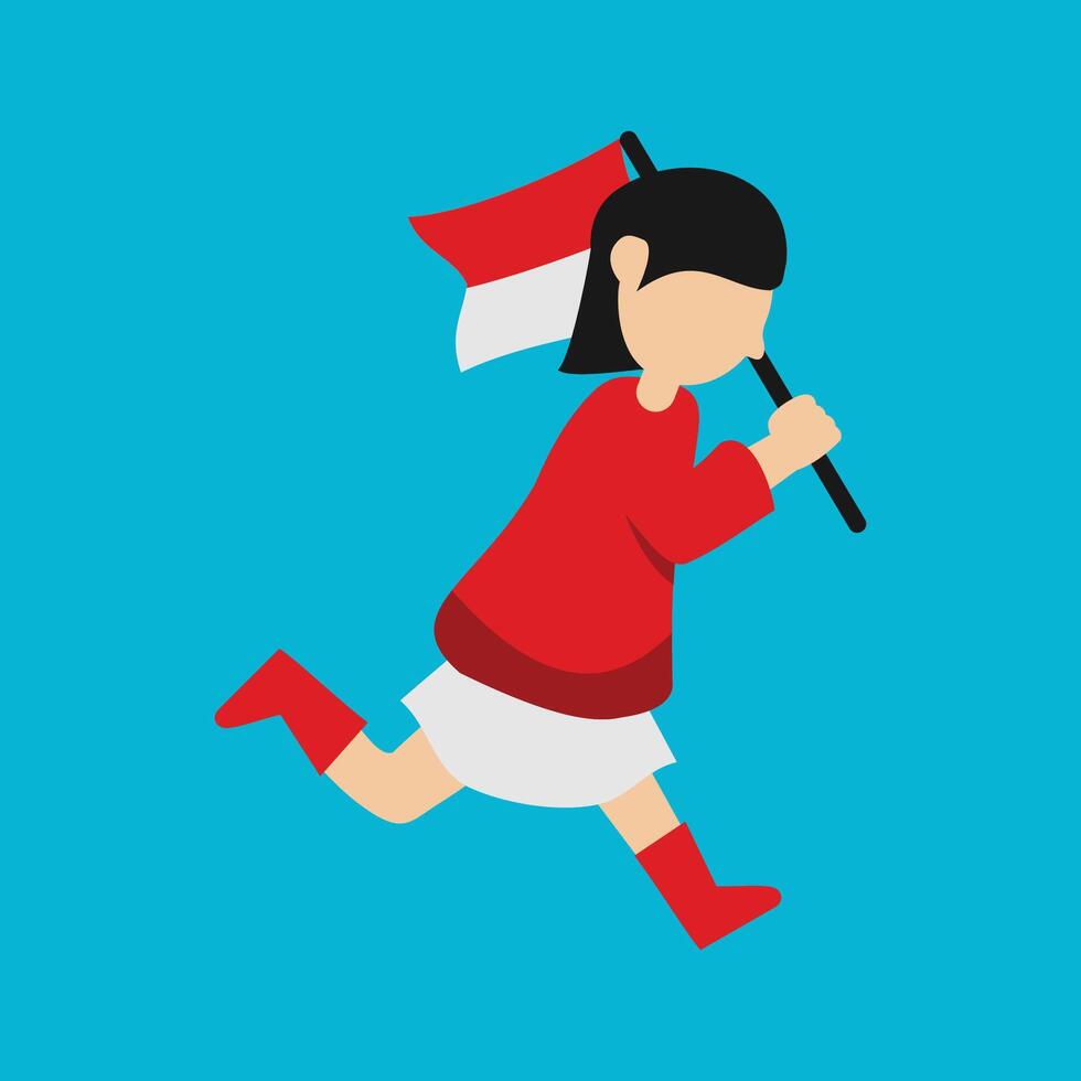 Dirgahayu Indonesia Character Design vector