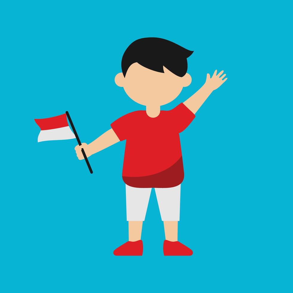Dirgahayu Indonesia Character Design vector