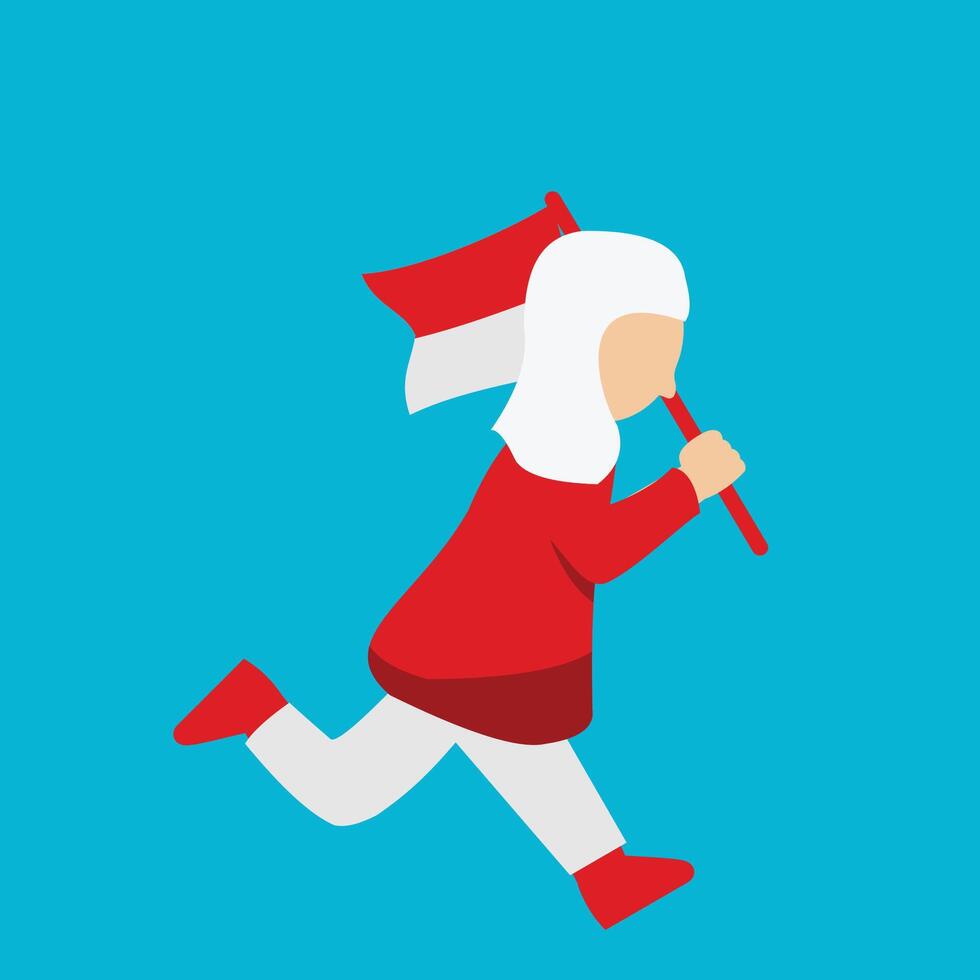 Dirgahayu Indonesia Character Design vector
