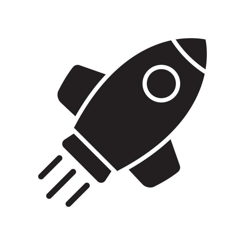 Rocket icon. Simple rocket sign. Rocket launched icon. vector