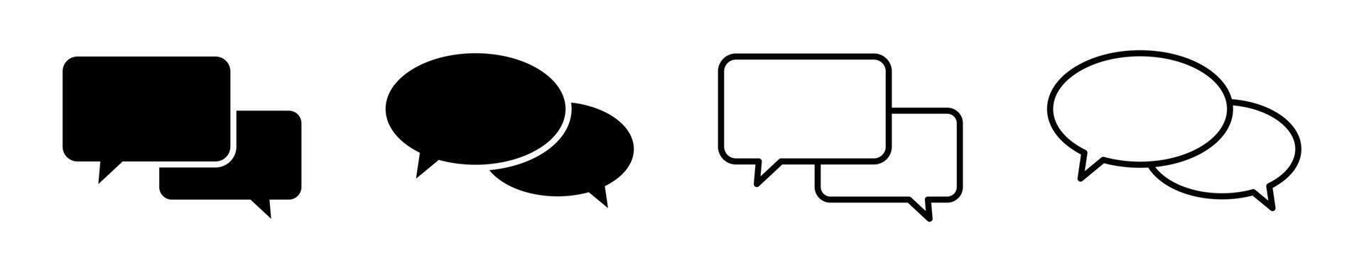 Chat icon. Talk bubble speech icon. Dialogue balloon icon. vector