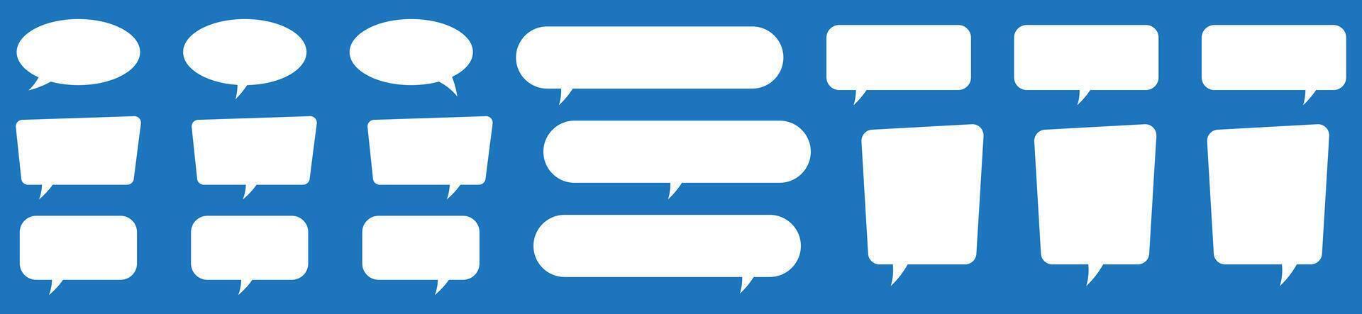 Set of speech bubbles. Speak bubble text, cartoon chatting box, message box. Blank empty speech bubbles. vector