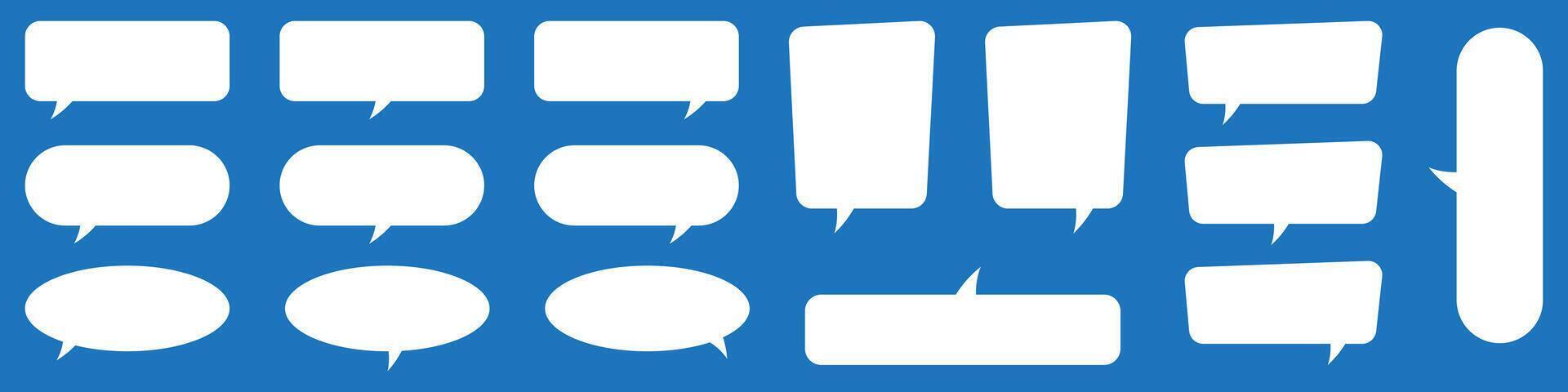Set of speech bubbles. Speak bubble text, cartoon chatting box, message box. Blank empty speech bubbles. vector