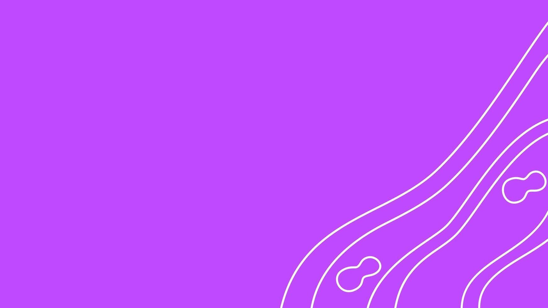 abstract white line wavy illustration on purple background for background, backdrop, copyspace vector