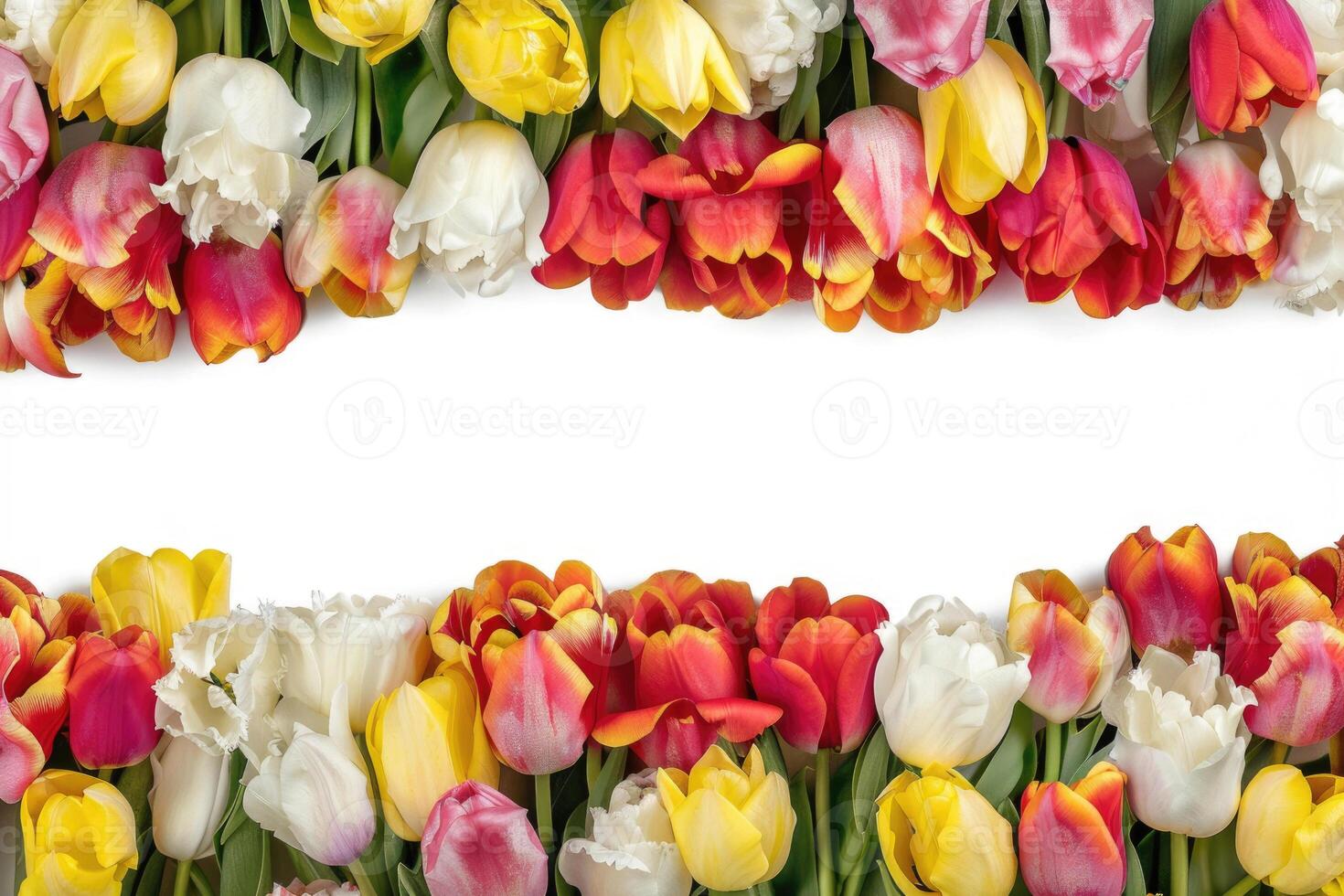 Tulip banner with space for text. photo