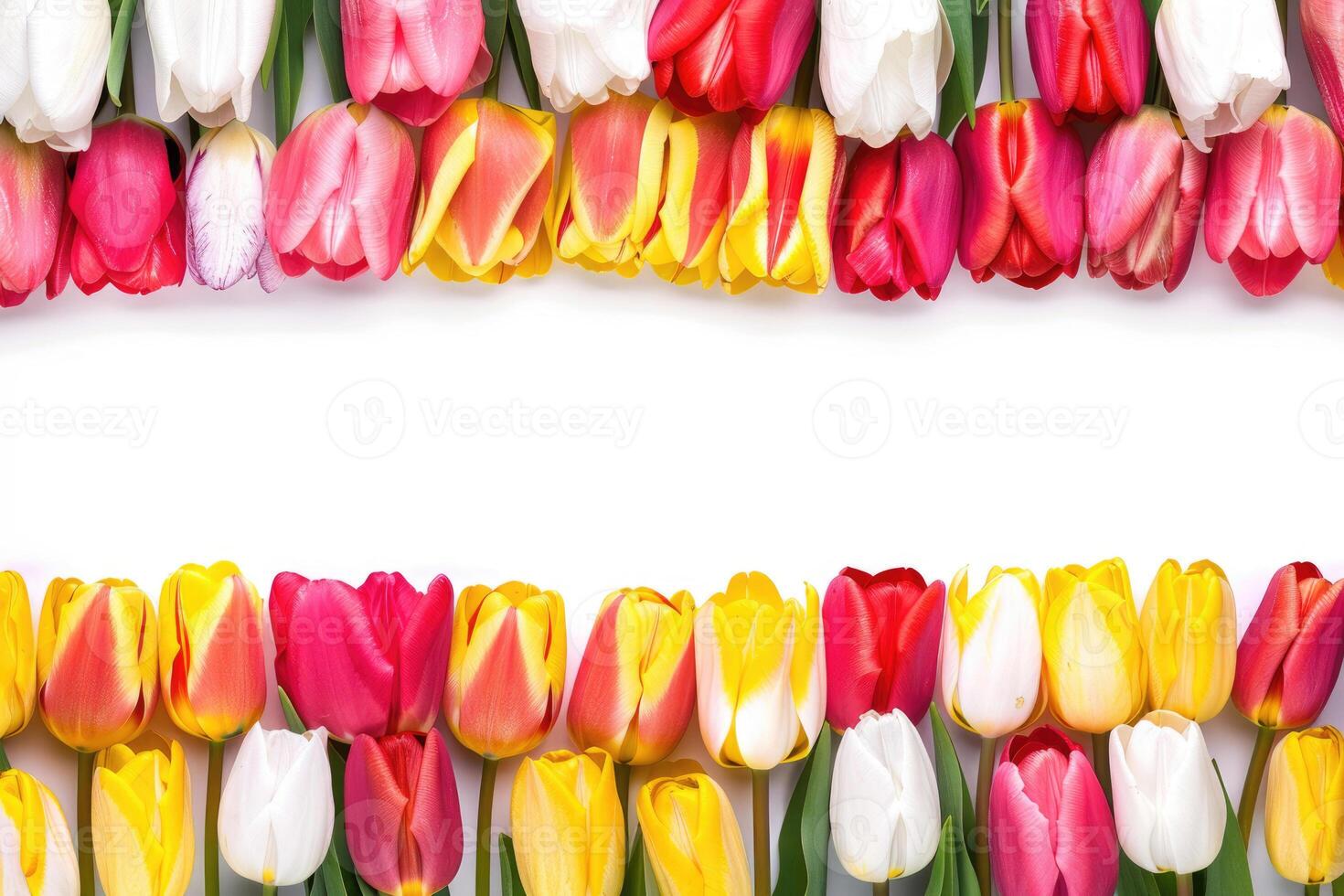 Tulip banner with space for text. photo