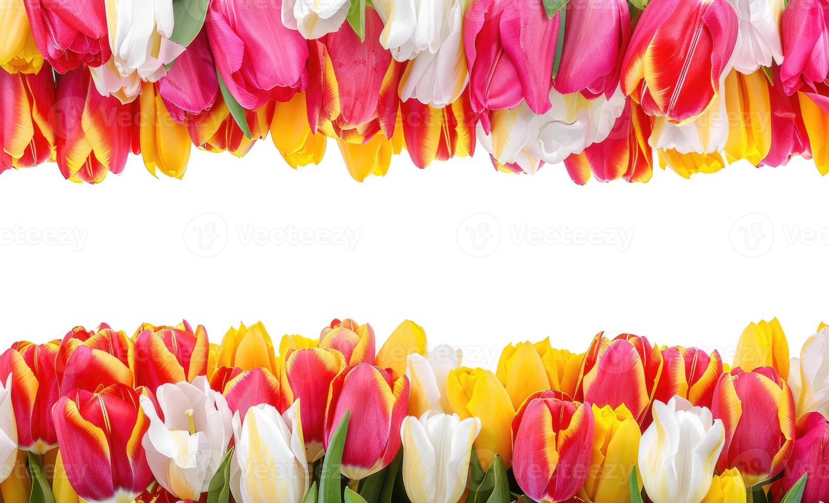 Tulip banner with space for text. photo