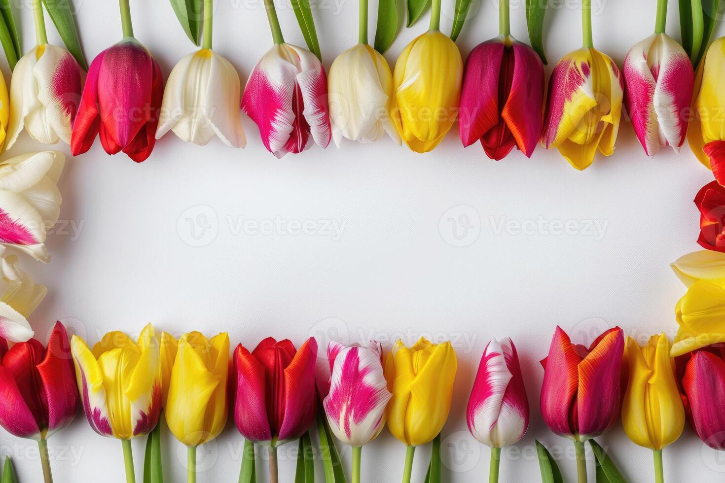 Tulip banner with space for text. photo