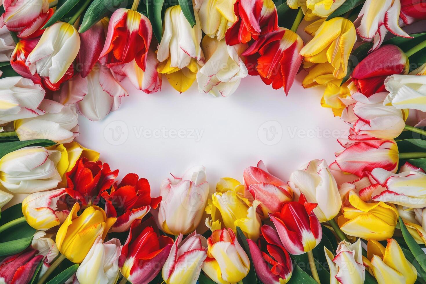 Tulip banner with space for text. photo