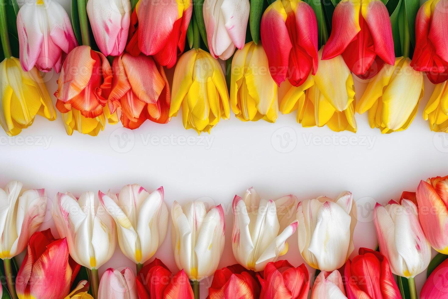 Tulip banner with space for text. photo