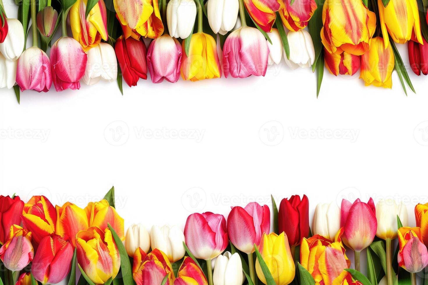 Tulip banner with space for text. photo