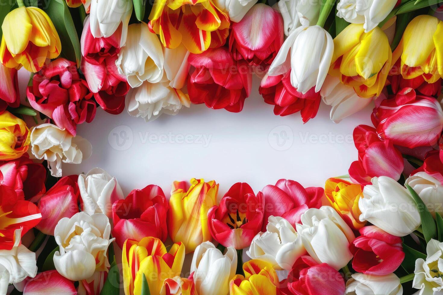 Tulip banner with space for text. photo
