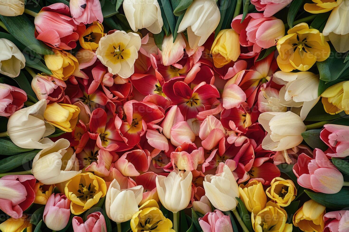 Tulip frame with design space. photo