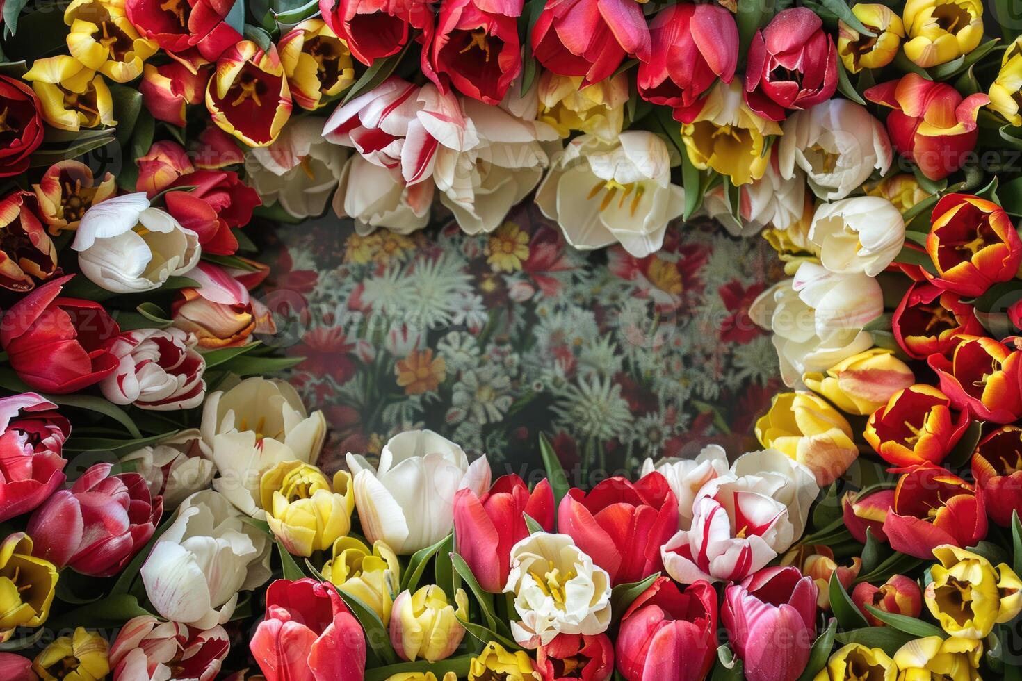 Tulip frame with design space. photo