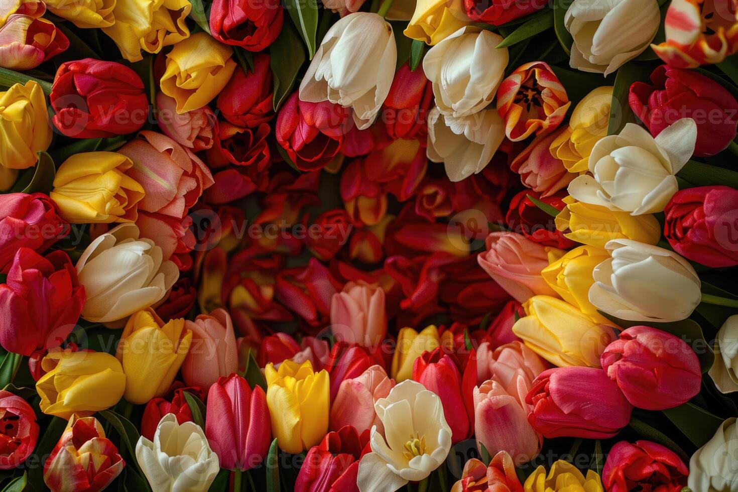 Tulip frame with design space. photo