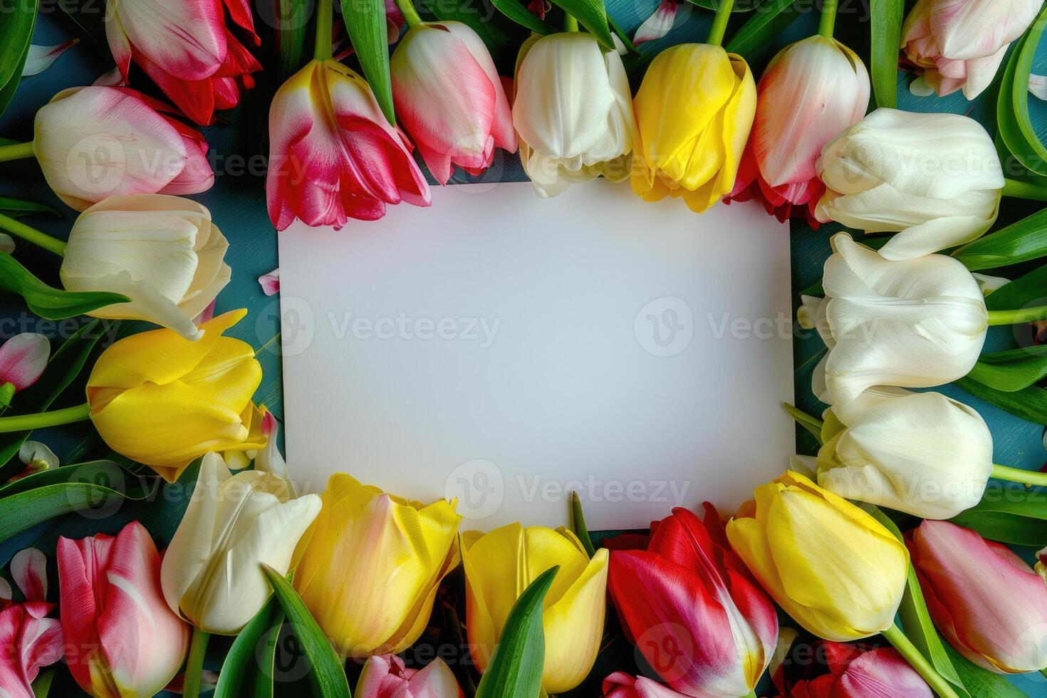Tulip frame with design space. photo