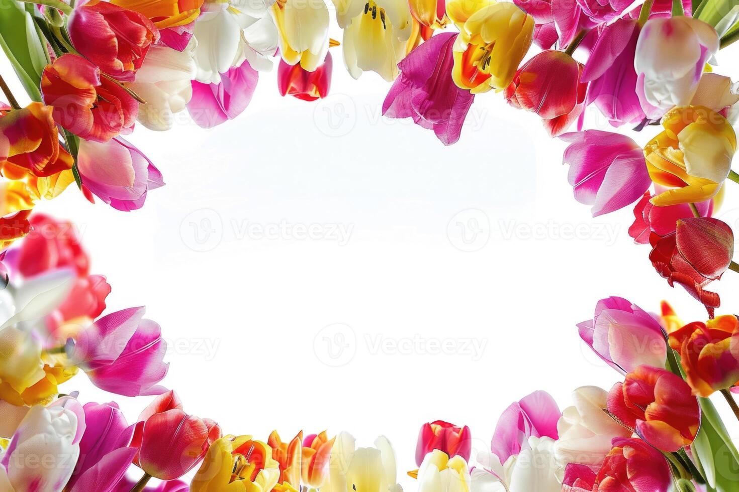 Tulip frame with design space. photo