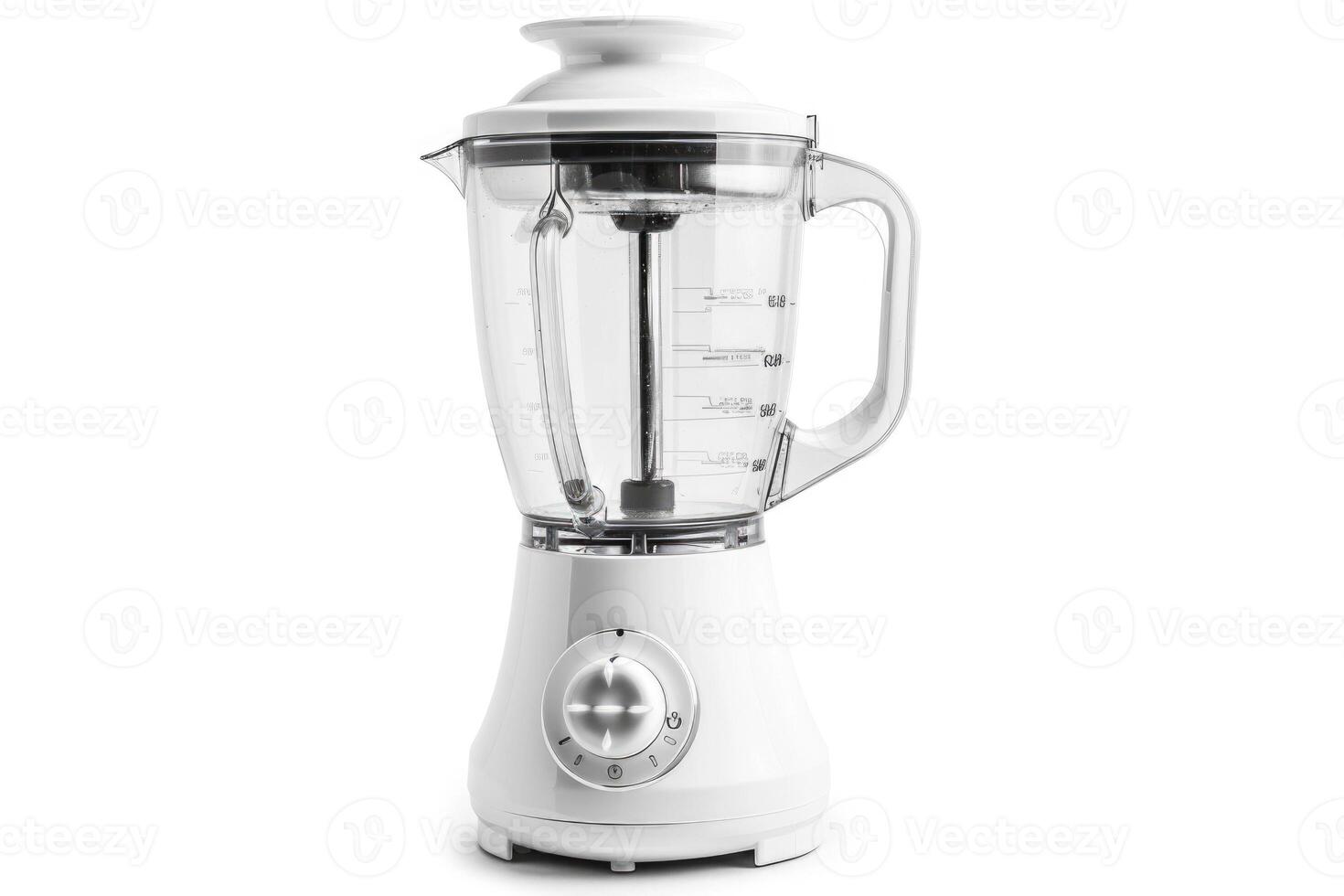 A white electric blender isolated on a white background. photo