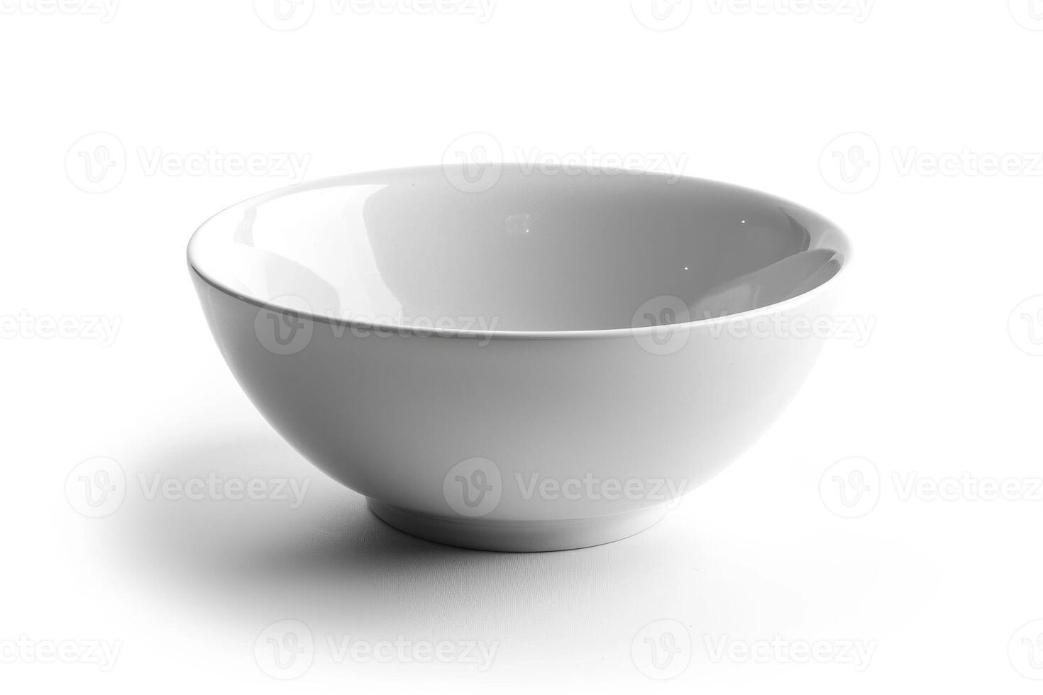White ceramic mixing bowl on a white background. photo