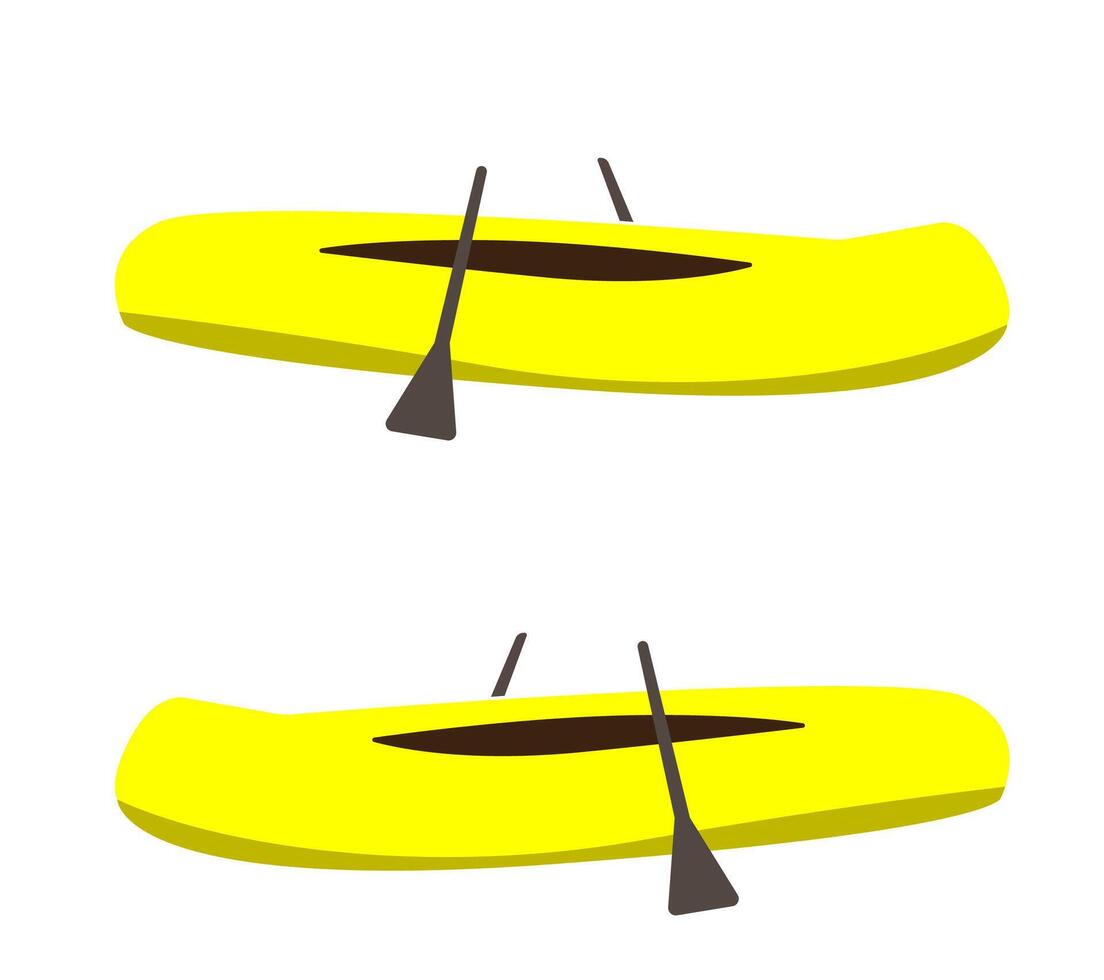 canoe kayak boat object sport water activity vector