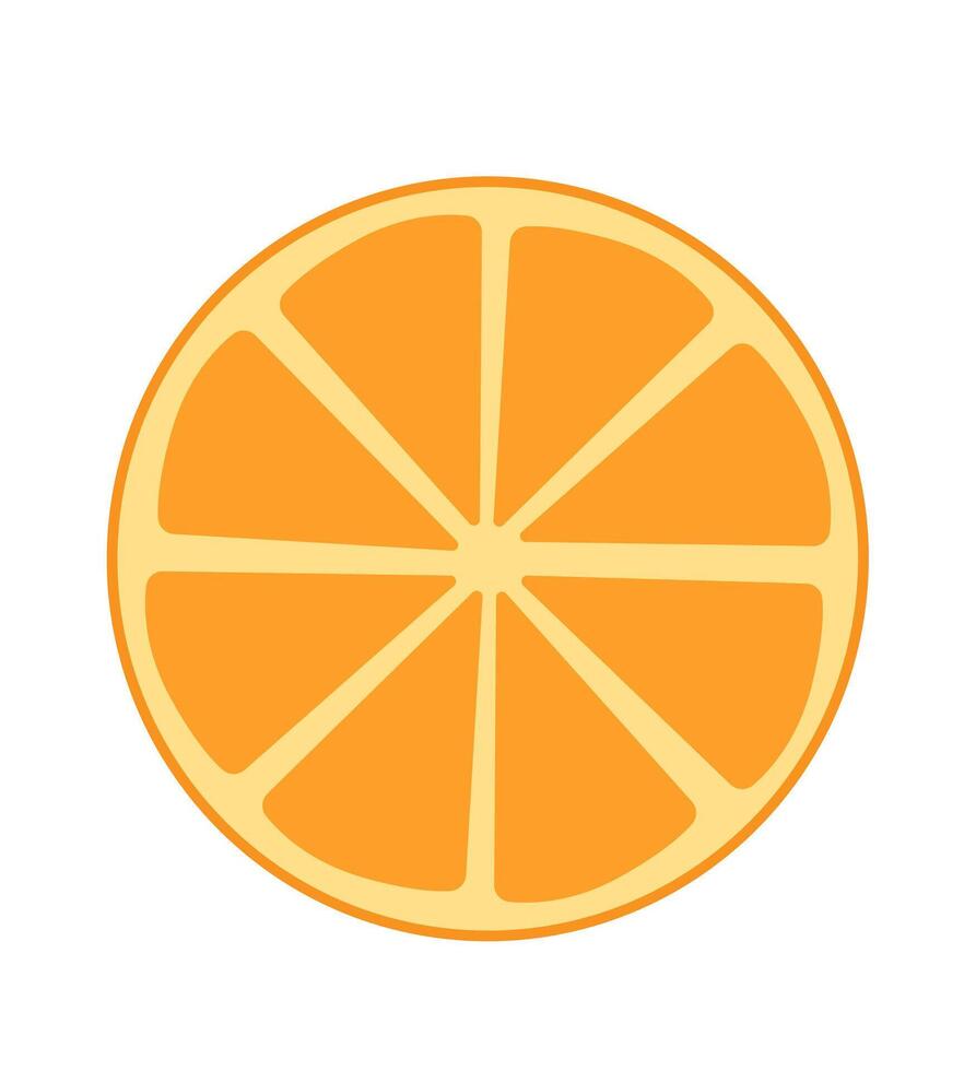 orange fruit half round vitamin fresh object colorful vector