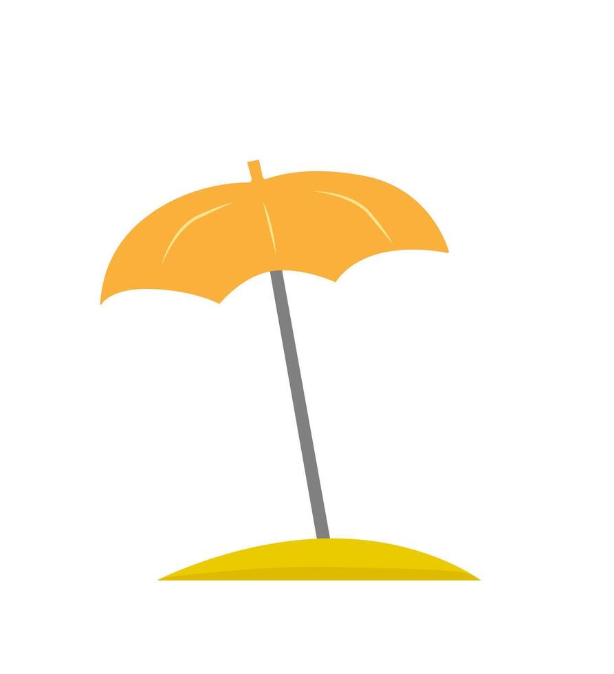 umbrella beach sand vacation summer season objects vector