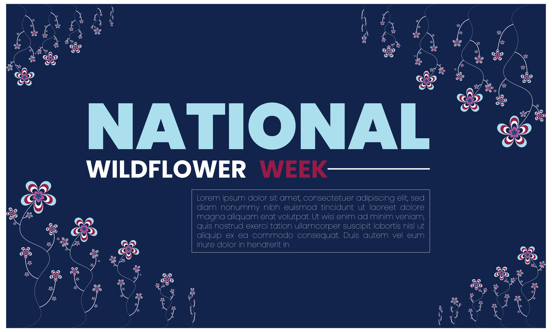 National Wildflower Week 48513857 Vector Art at Vecteezy