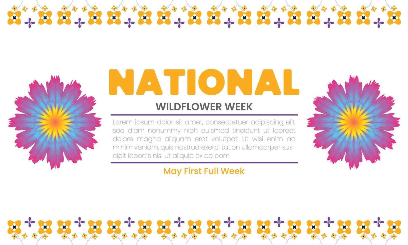 National Wildflower Week 48513887 Vector Art at Vecteezy