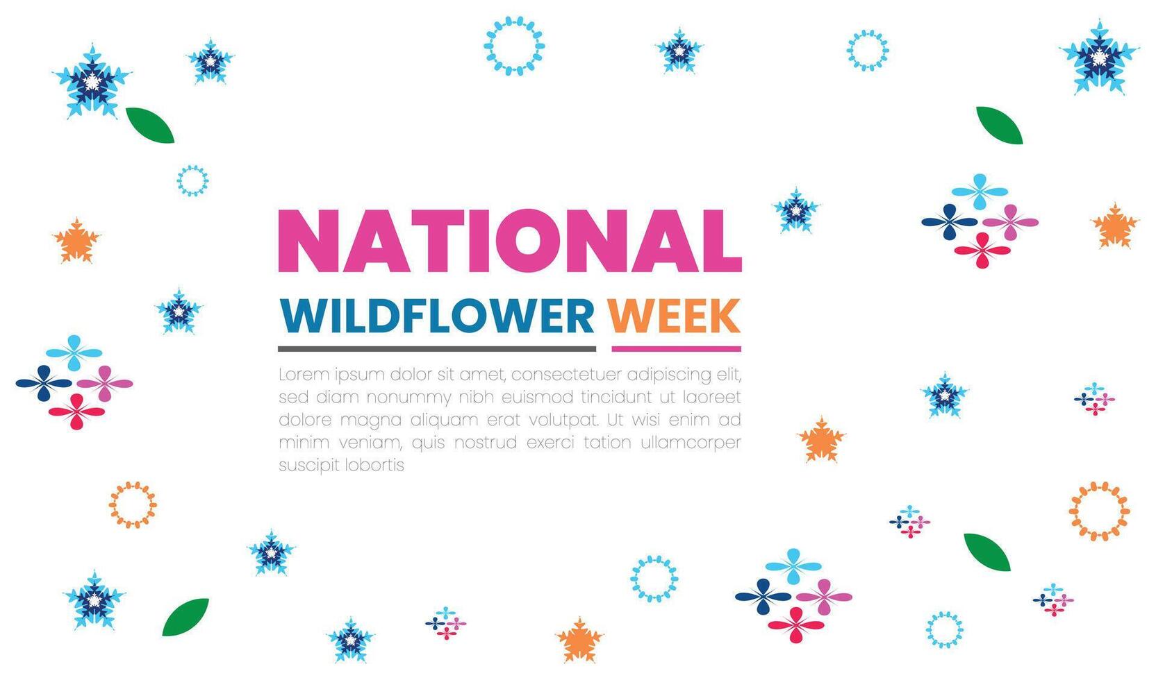 National Wildflower Week 48513905 Vector Art at Vecteezy