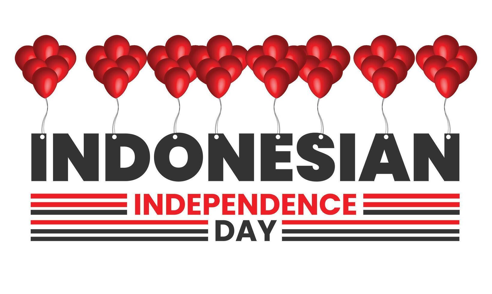 Indonesian independence day vector