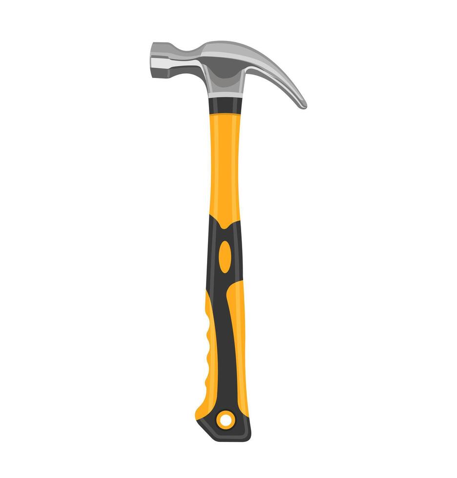 Hammer - construction tool. Iillustration on white background vector