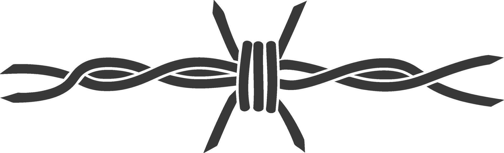 minimalist line art icon barbed wire logo symbol vector
