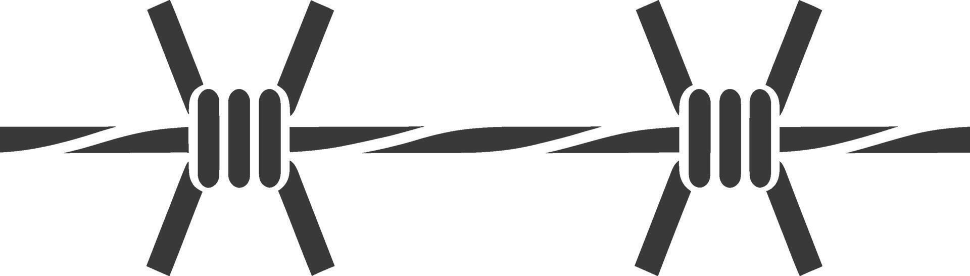 minimalist line art icon barbed wire logo symbol vector