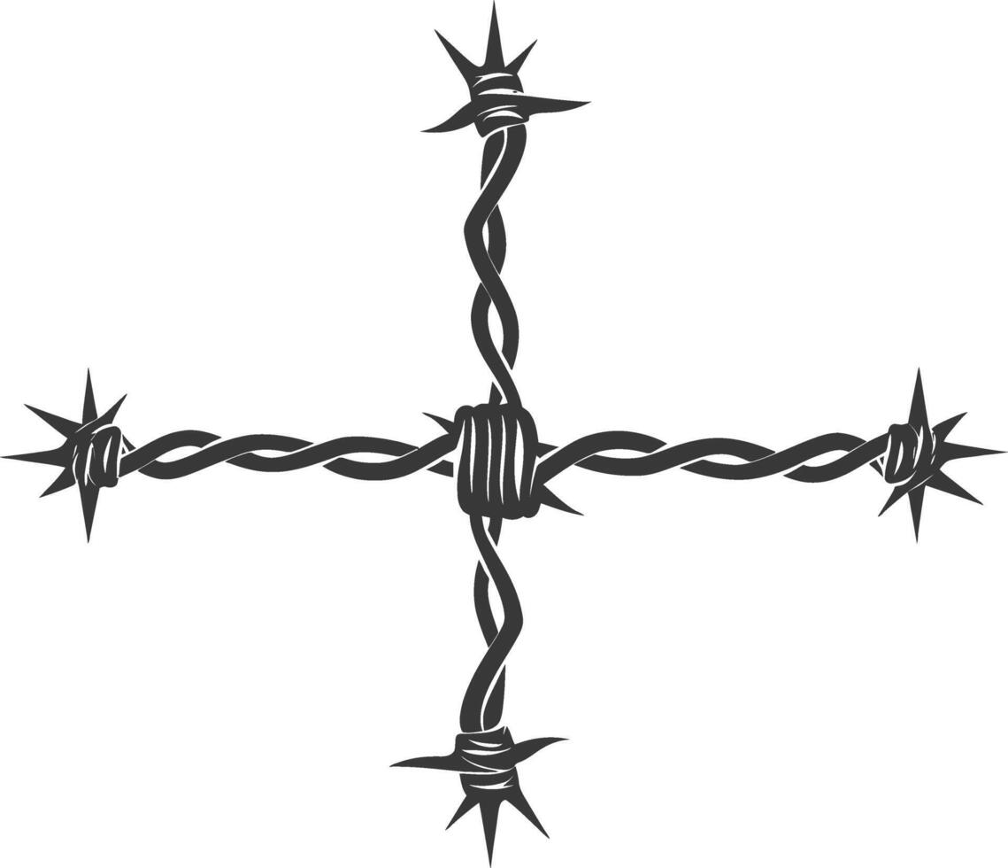 minimalist line art icon barbed wire logo symbol vector