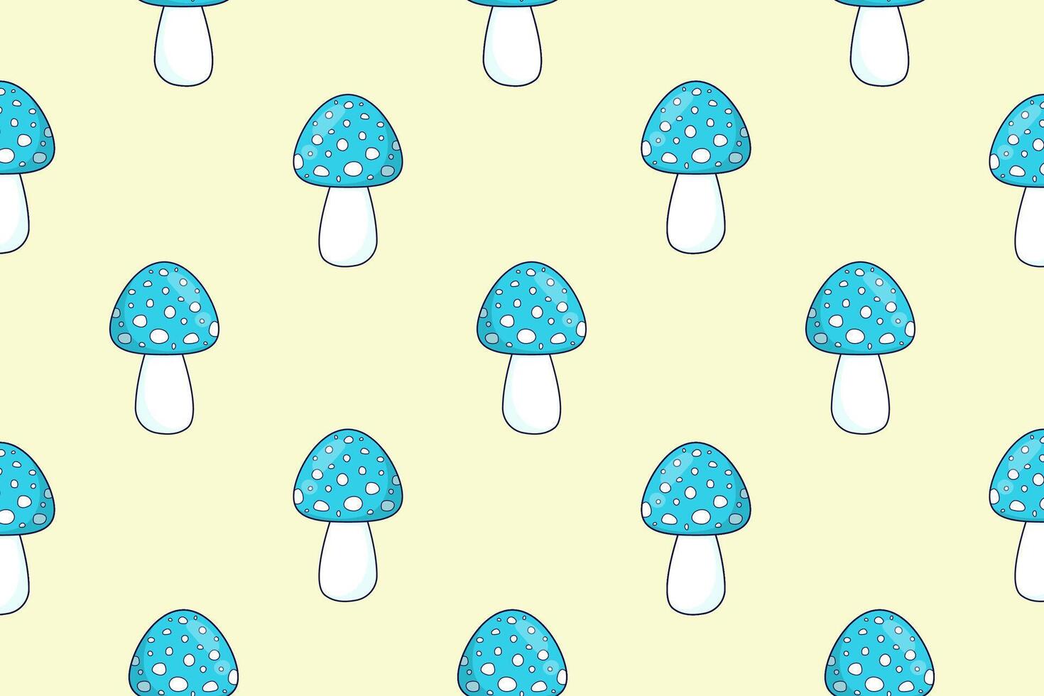 Seamless pattern of fly agarics. Autumn print. Forest mushrooms. illustration vector