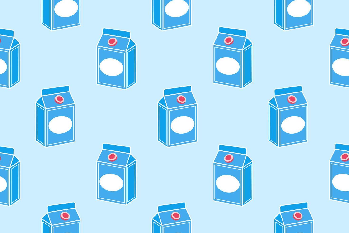Bottle of milk, carton of milk, jug of milk. Seamless pattern vector