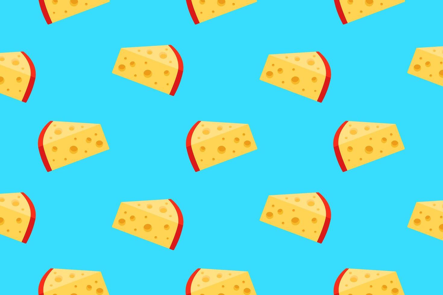 Piece of cheese. Seamless pattern vector