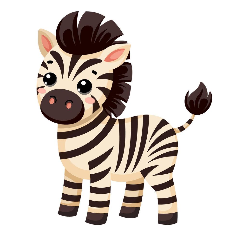 African wild zebra vector