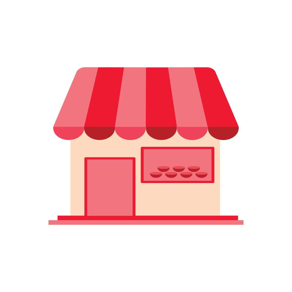 Store icon isolated on white background for your web and mobile app design, Store logo concept. Flat design modern illustration concept of online shopping. logo icon of a shop vector