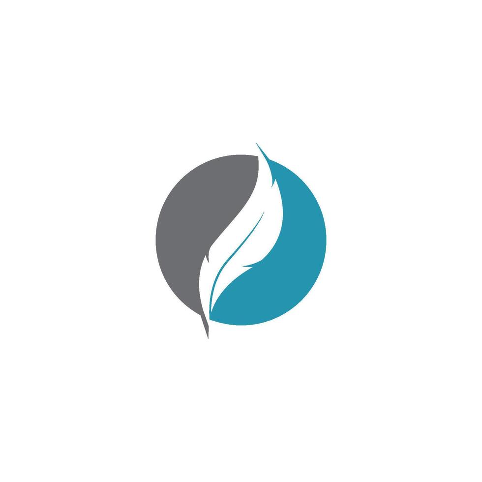feather logo template vector
