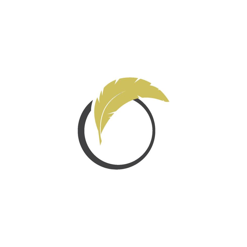 feather logo template vector