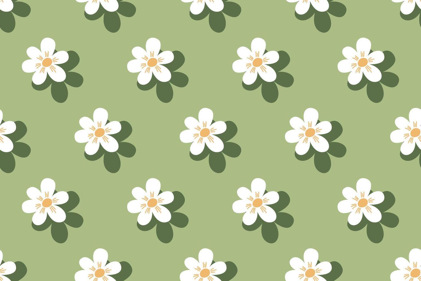 Abstract flower seamless pattern background vector