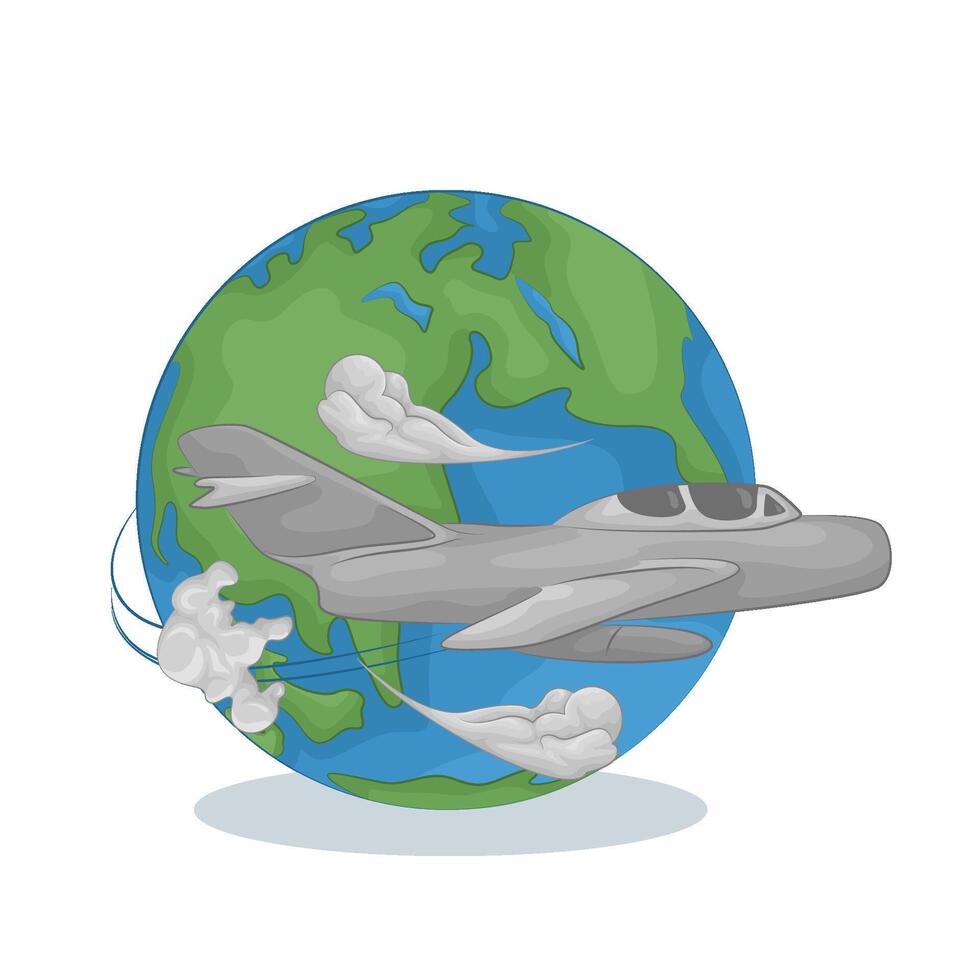 Illustration of airplane vector