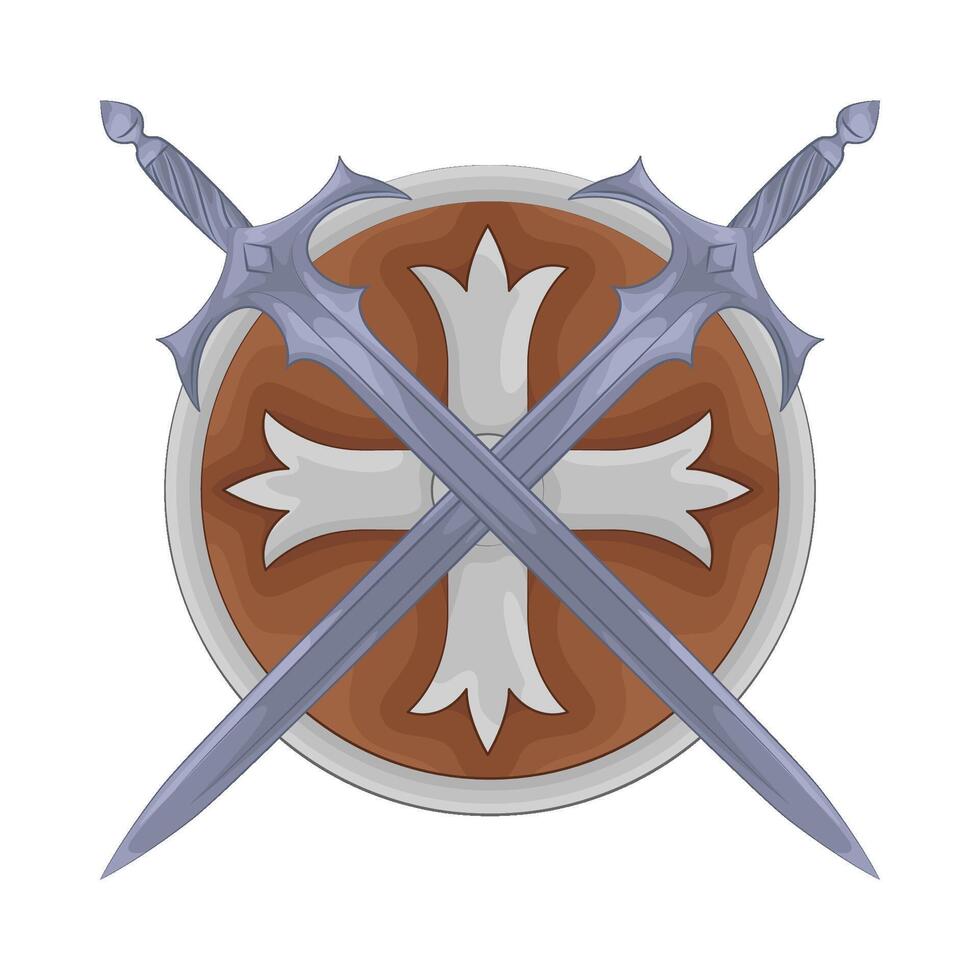 Illustration of sword and shield vector