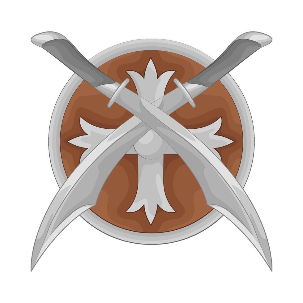 Illustration of sword and shield vector