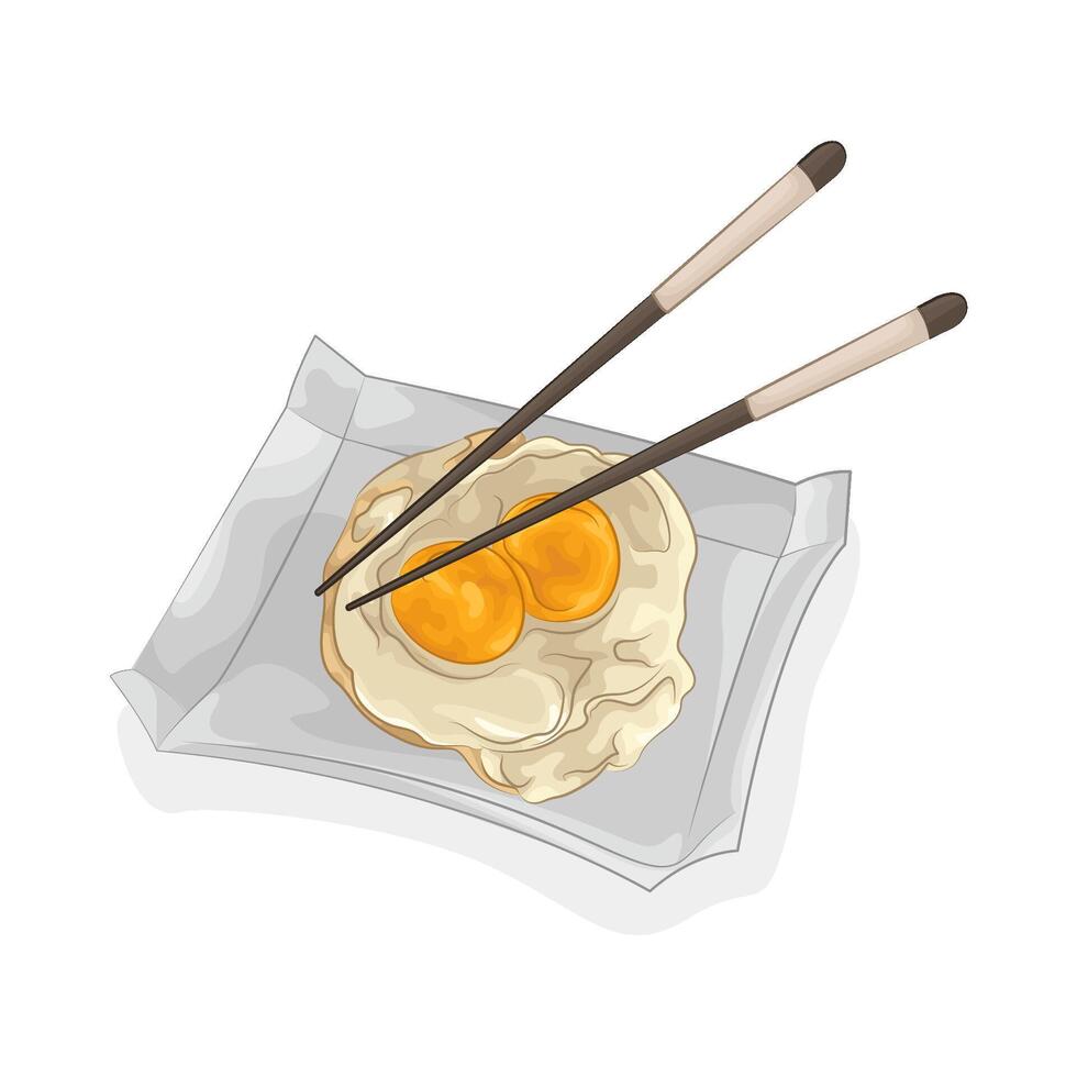 Illustration of fried egg vector